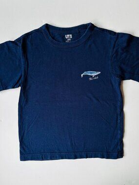 Kids Uniqlo Smithsonian Blue Whale T-Shirt